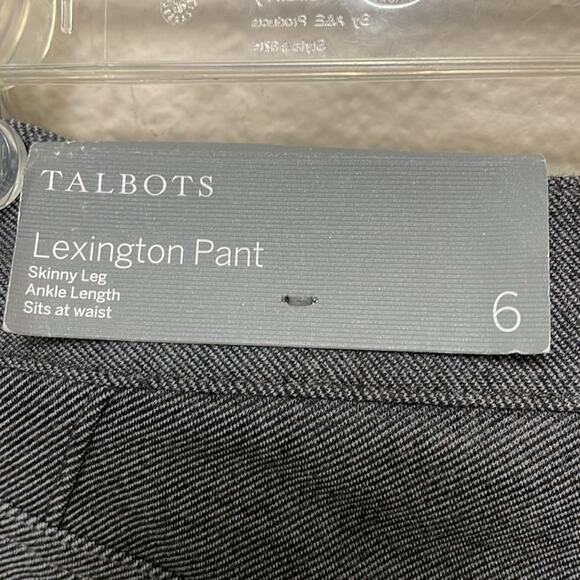 Talbots Black White Lexington Pant Size 6 Skinny Leg Stretchy Classic Preppy NWT - Picture 9 of 14